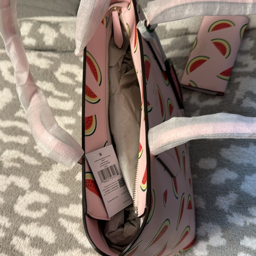NWT! Marlee watermelon party print tote and matching Marlee wallet - Picture 2 of 7